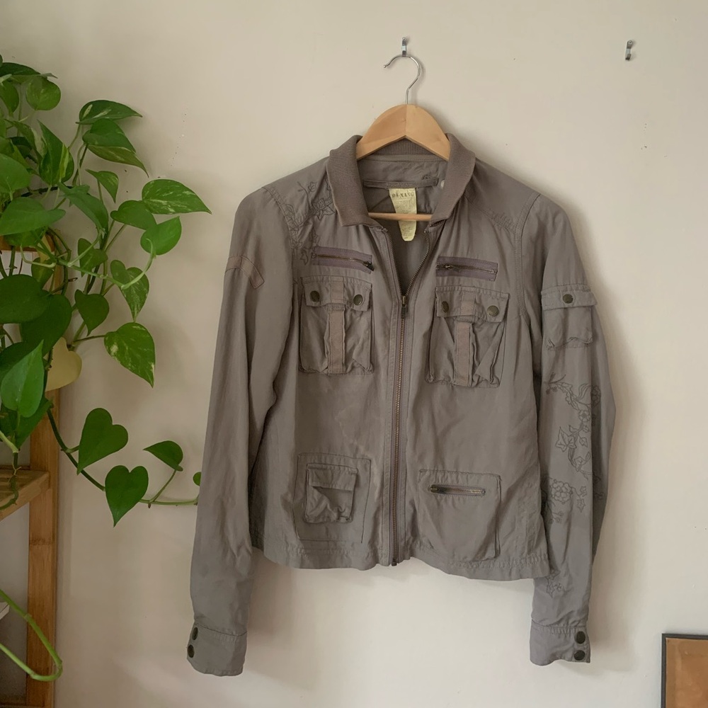 VINTAGE DA-NANG // Military Embroidered Jacket in Ash/Khaki
